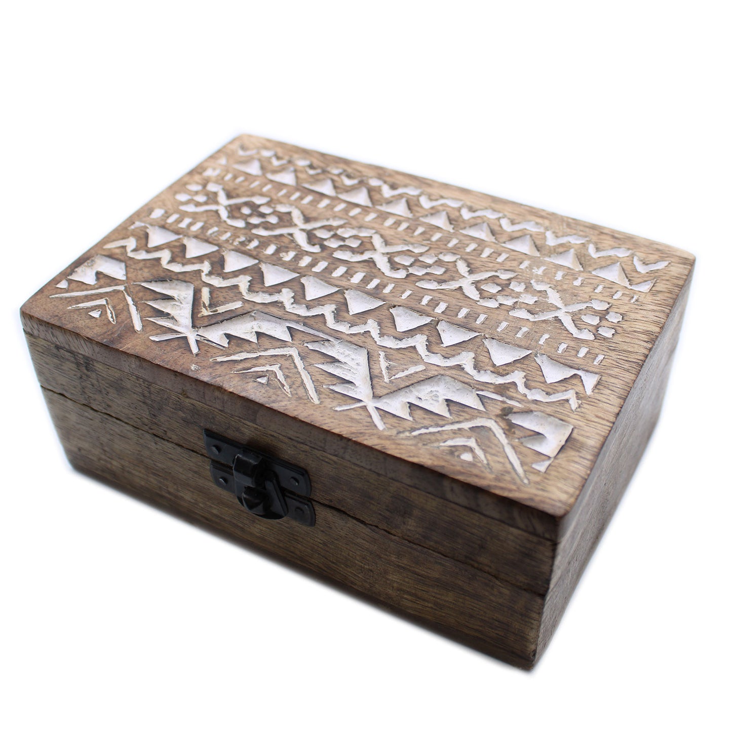 Boîte en bois blanche - Boîte à pilules de style slave 6x4