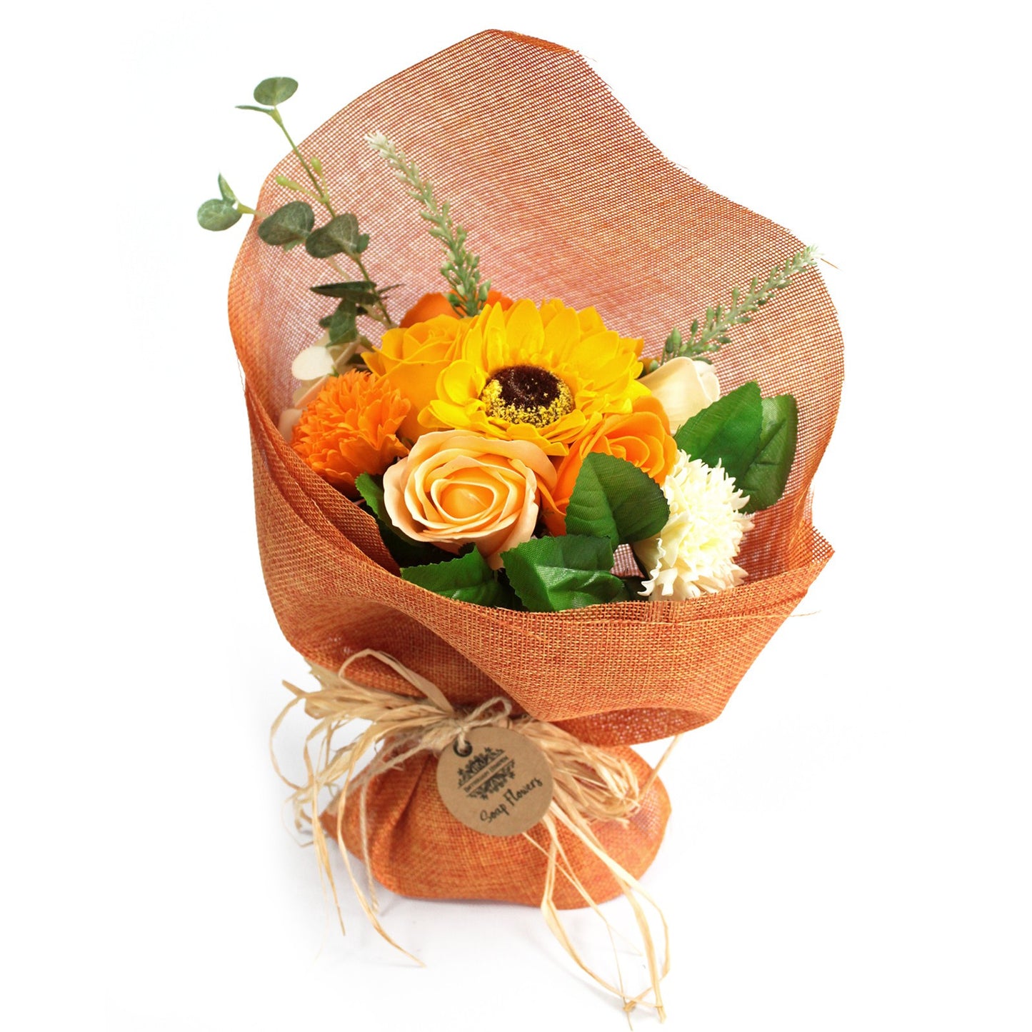 Bouquet de fleurs de savon - Orange