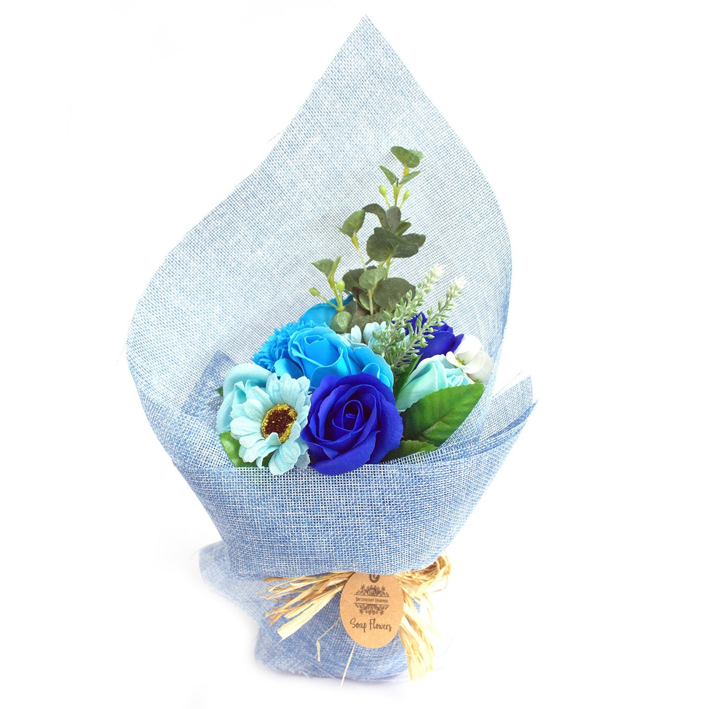 Bouquet de fleurs de savon - Bleu
