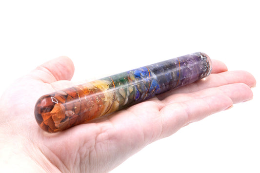 Baguette de guérison Chakra Orgonite et Cuivre - 140 x 30 mm
