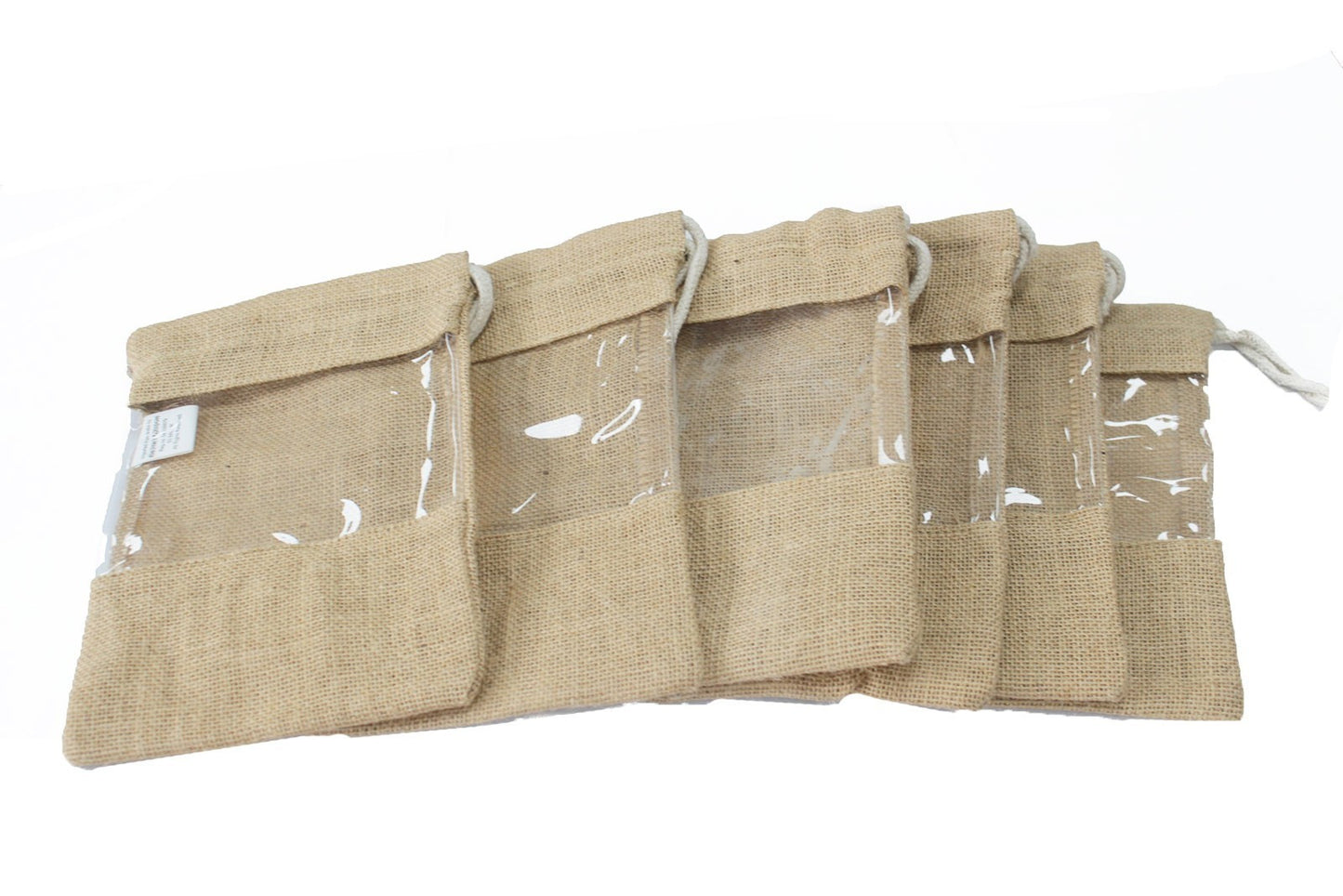 Sac en jute avec fenêtre 25x16cm