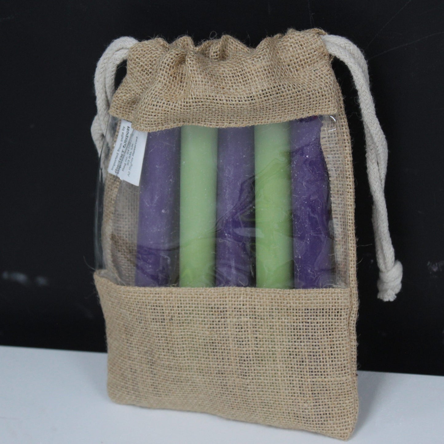 Sac en jute avec fenêtre 25x16cm