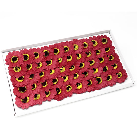 Sonnenblumen-Blumenbasteldeko mittel - rot