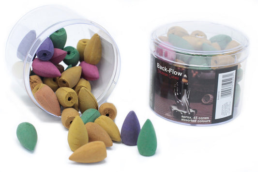 Pot de cônes d'encens à reflux assortis (environ 45)