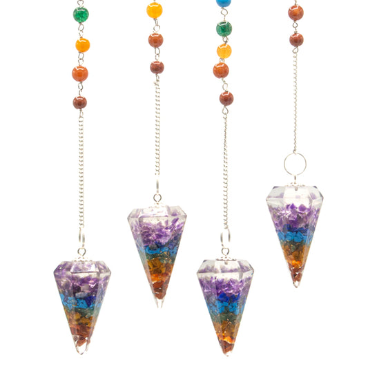 Pendule de chakra de puissance en orgonite - Chakra
