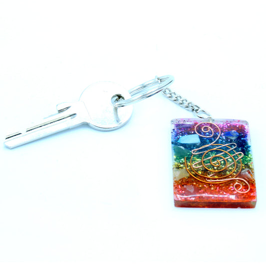 Porte-clés Orgonite Power - Home Protect Cuivre et Chakra