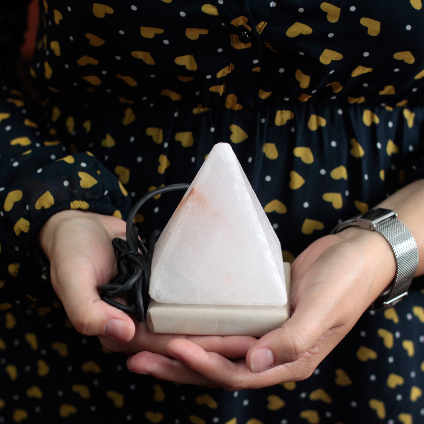 WEISSE Pyramiden-USB-Salzlampe - 9 cm (mehrfarbig)