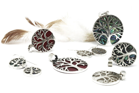 Pendentif Arbre de Vie en Argent 30 mm - Abalone