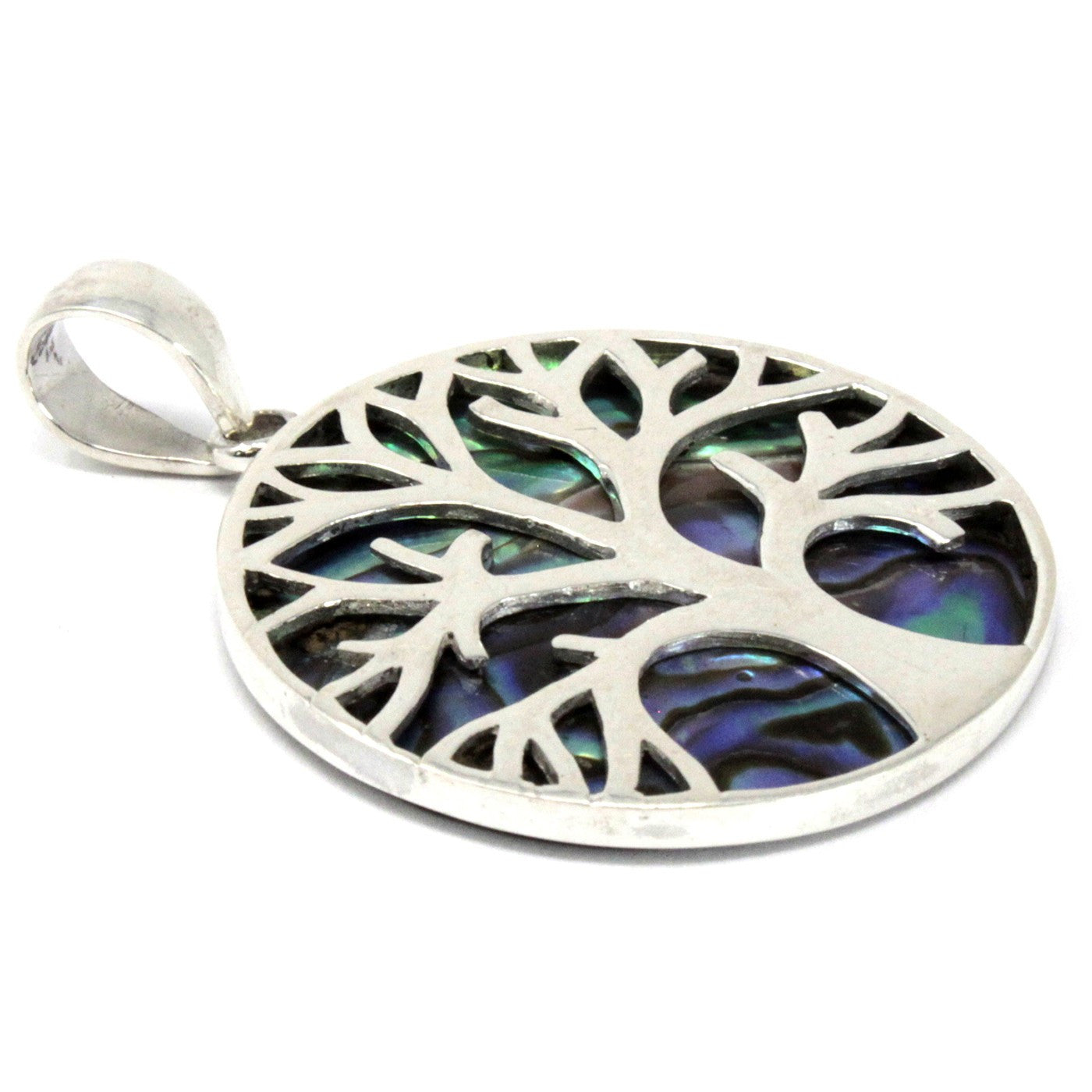 Pendentif Arbre de Vie en Argent 30 mm - Abalone