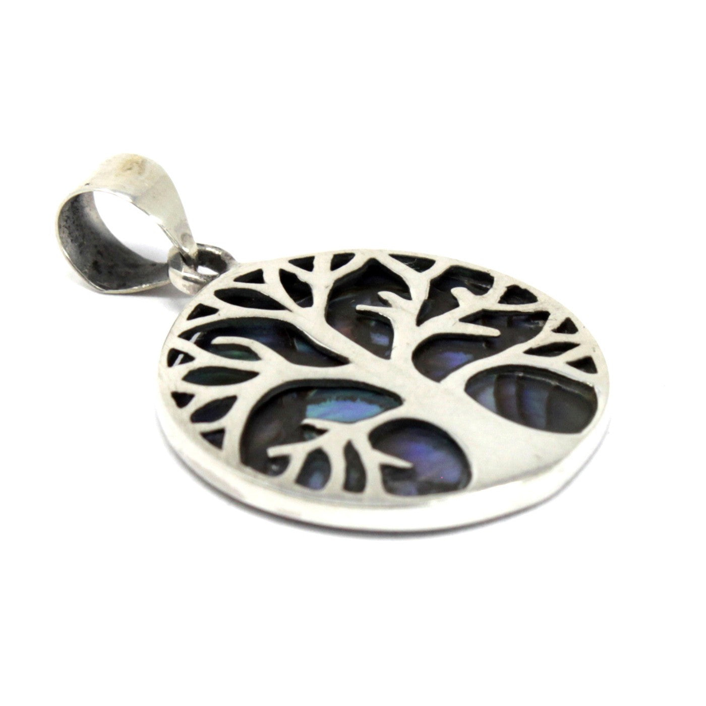 Pendentif Arbre de Vie en Argent 22 mm - Abalone
