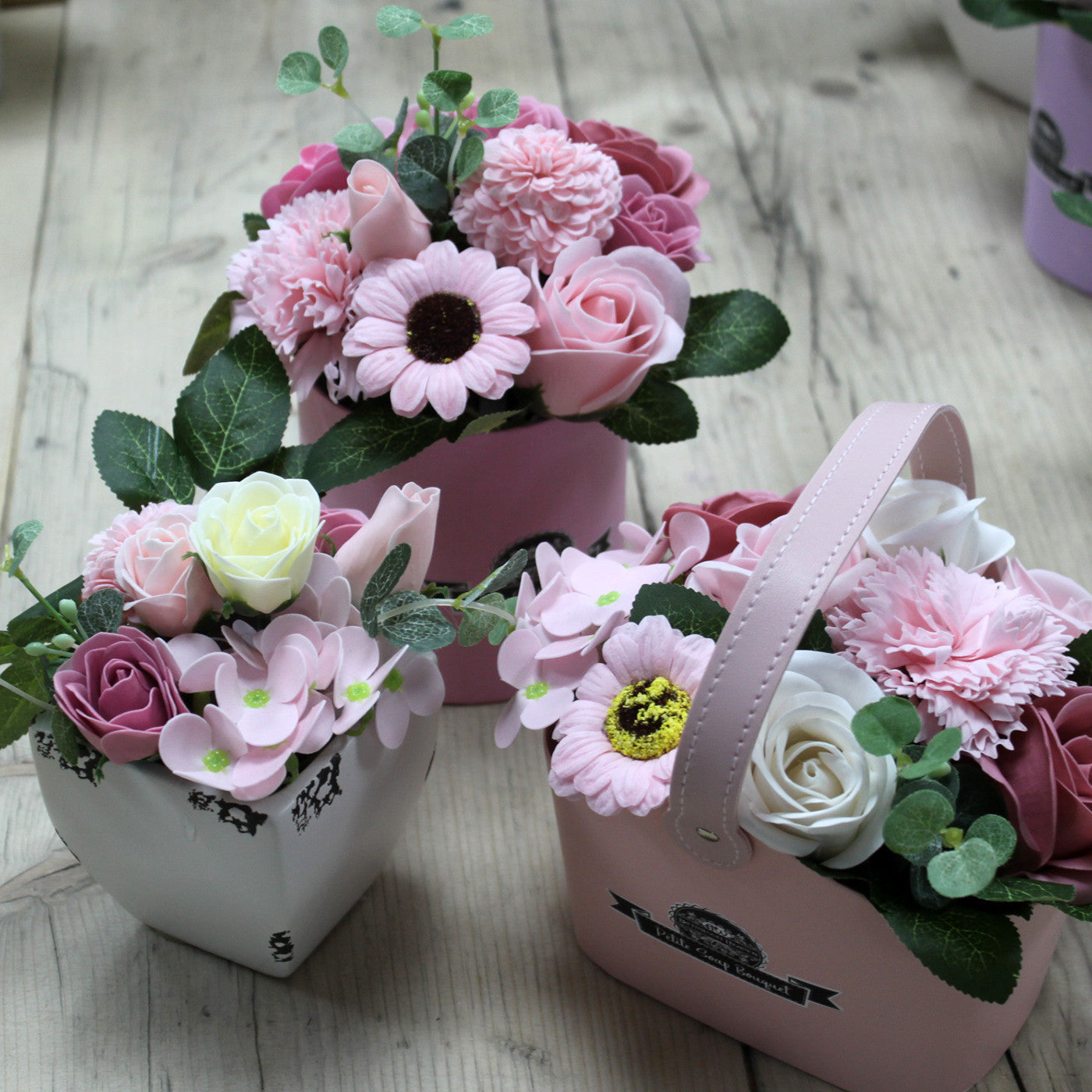 Bouquet Petit Panier - Rose Pacifique