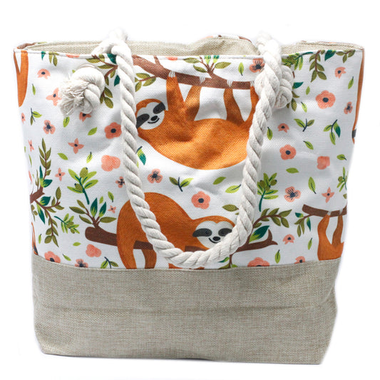 Sac cabas avec anse en corde - Paresseux
