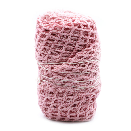 Sac en maille de coton pur - Rose