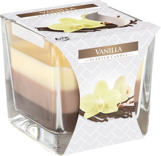 Bougie en pot arc-en-ciel - Vanille