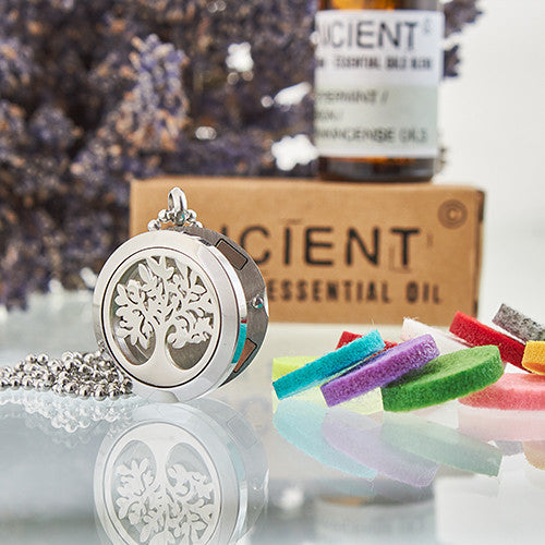 Collier diffuseur d'aromathérapie 25 mm - Arbre de vie