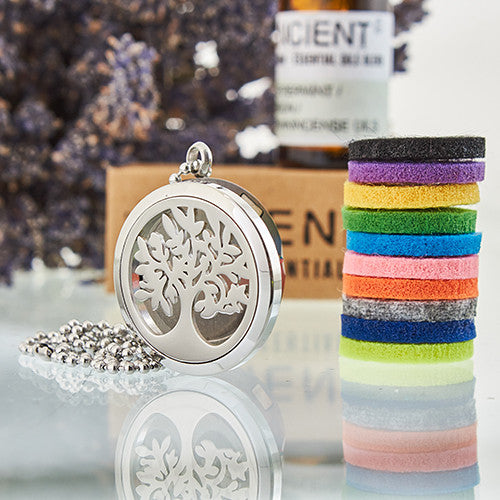 Collier diffuseur d'aromathérapie 30 mm - Arbre de vie