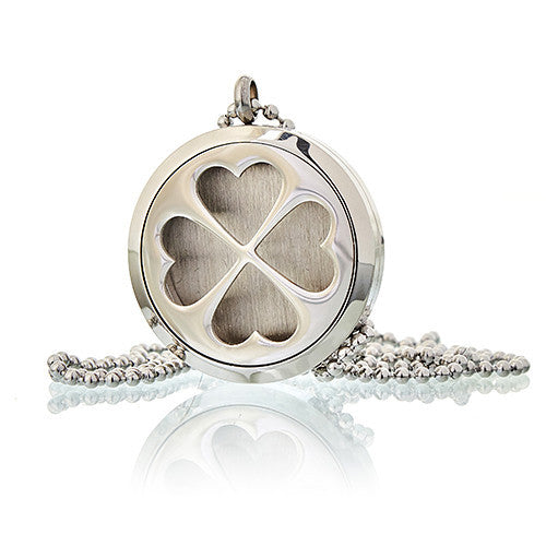 Collier diffuseur d'aromathérapie 30 mm - Trèfle à quatre feuilles