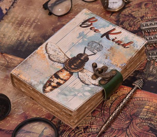 Cuaderno de cuero "Bee Kind"