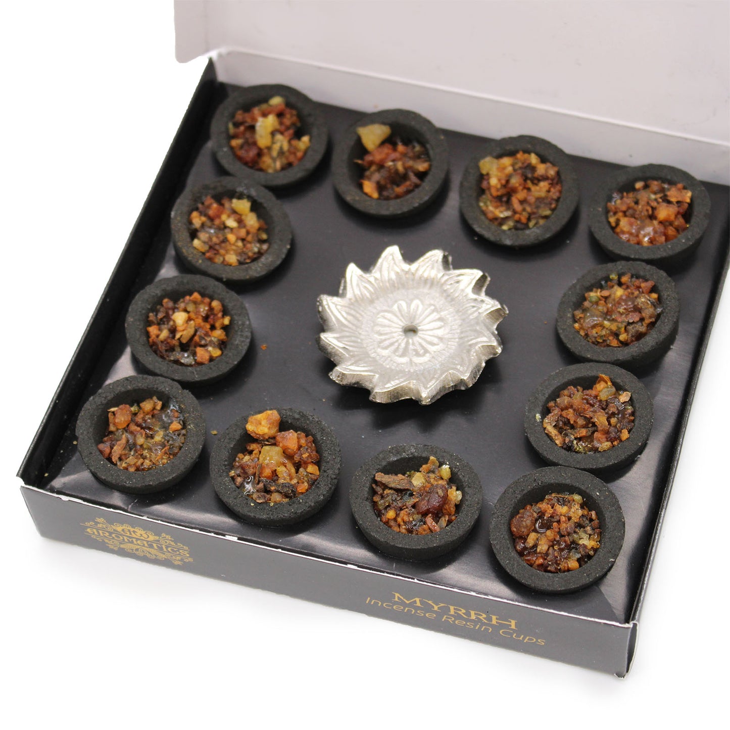 Coffret de 12 coupelles en résine - Myrrhe