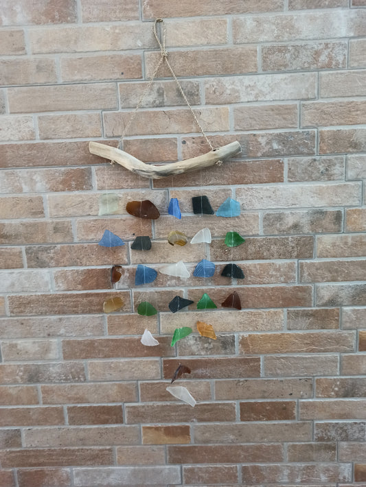 Carillon en verre recyclé - Cinq cordes - Multi