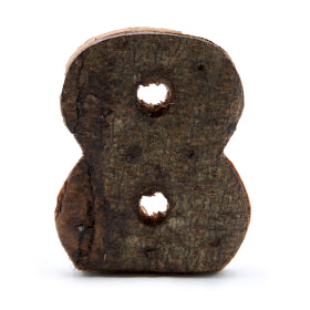 Rustikaler Rindenbuchstabe - "P" (12) - Klein 7cm