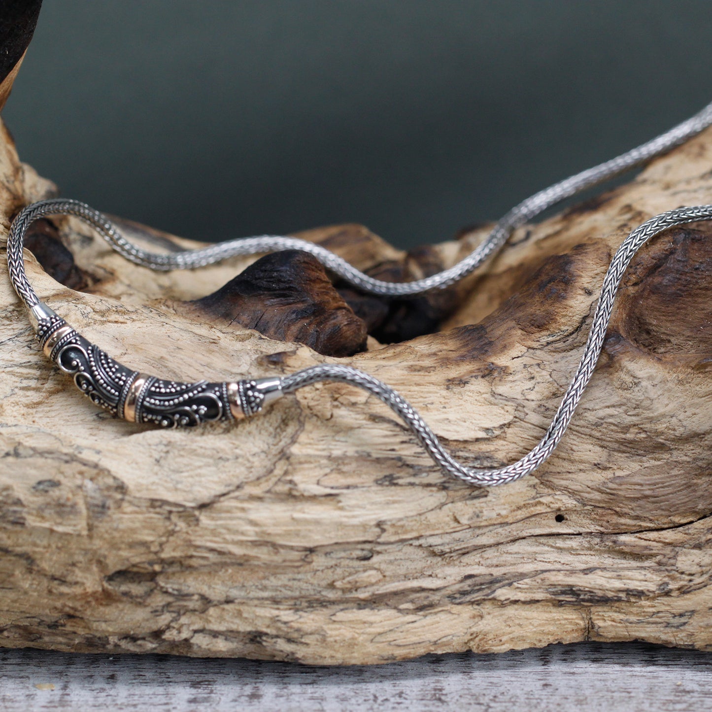 Collier en argent et or - Tribal