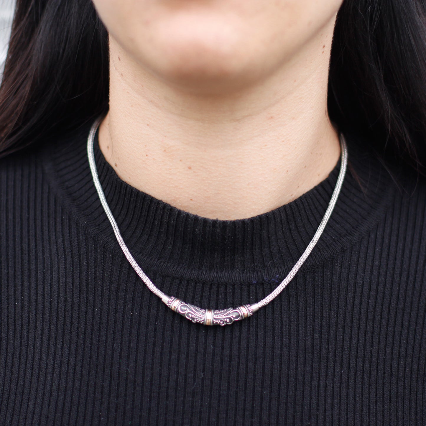 Collier en argent et or - Tribal