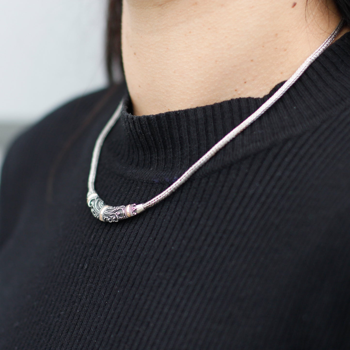 Collier en argent et or - Tribal