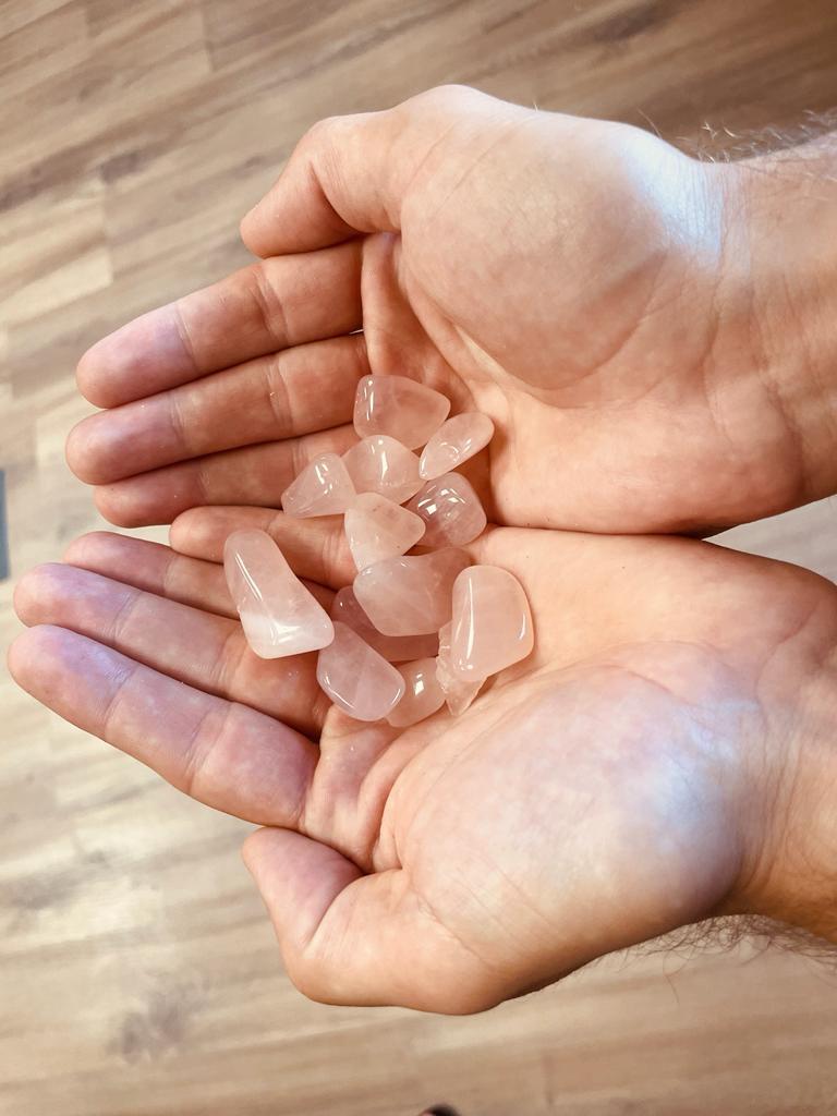 24 x L Pierres roulées - Quartz rose