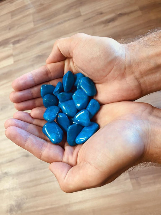 24 x L Pierres roulées - Howlite bleue
