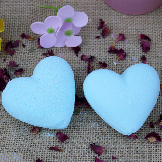 Bombes de bain en forme de cœur 70 g - Poudre pour bébé