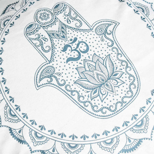 Hamsa Mandala Kissen - 60x60cm - Grün