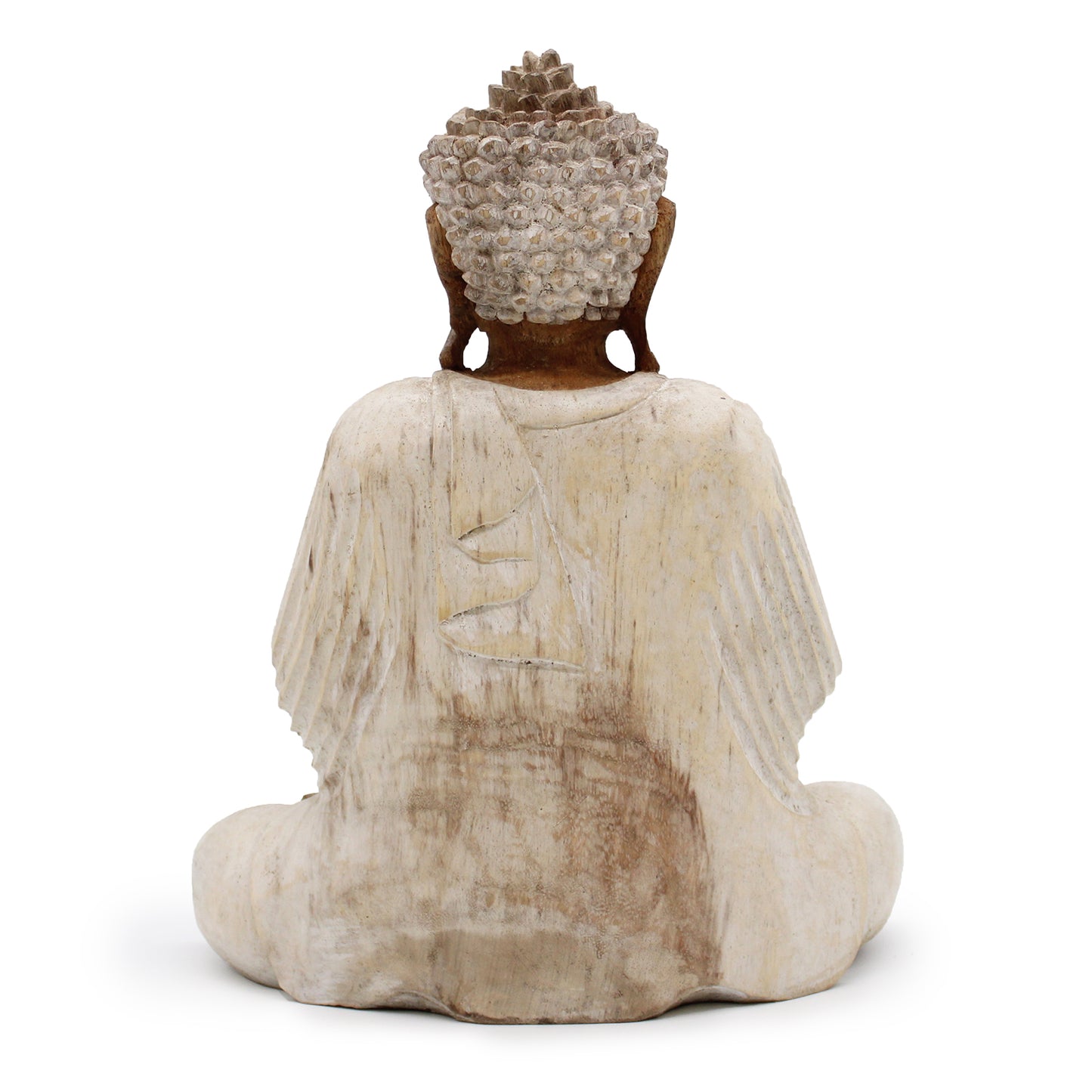 Statue de Bouddha blanchie à la chaux - 30 cm Transmission de l'enseignement