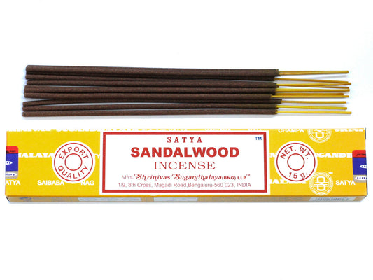Bâtonnets d'encens Satya 15 g - Bois de santal