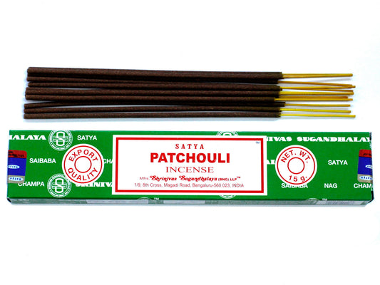 Bâtonnets d'encens Satya 15 g - Patchouli