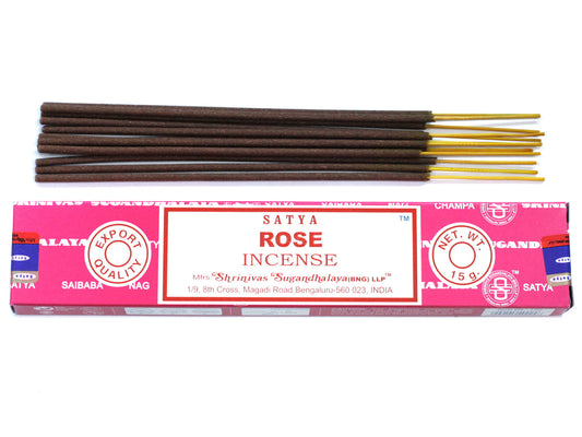Bâtonnets d'encens Satya 15 g - Rose