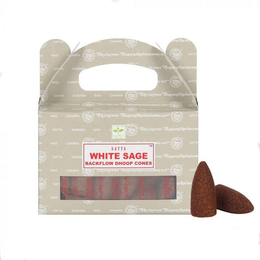 Cônes Satya Reflux Dhoop - Sauge blanche (24 unités)