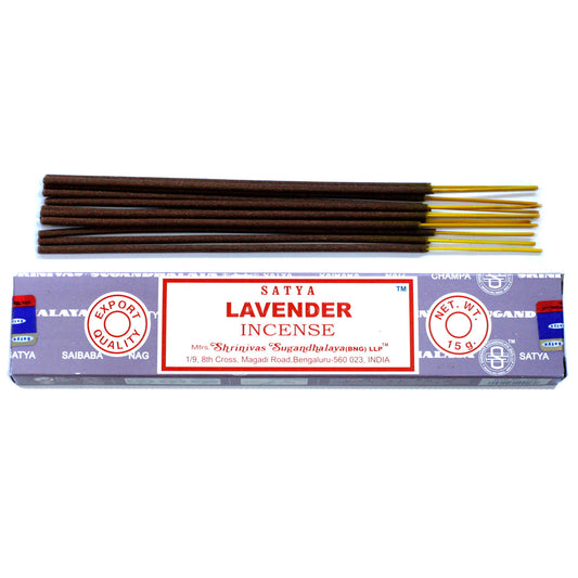 Bâtonnets d'encens Satya 15 g - Lavande
