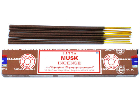 Bâtonnets d'encens Satya 15 g - Musc