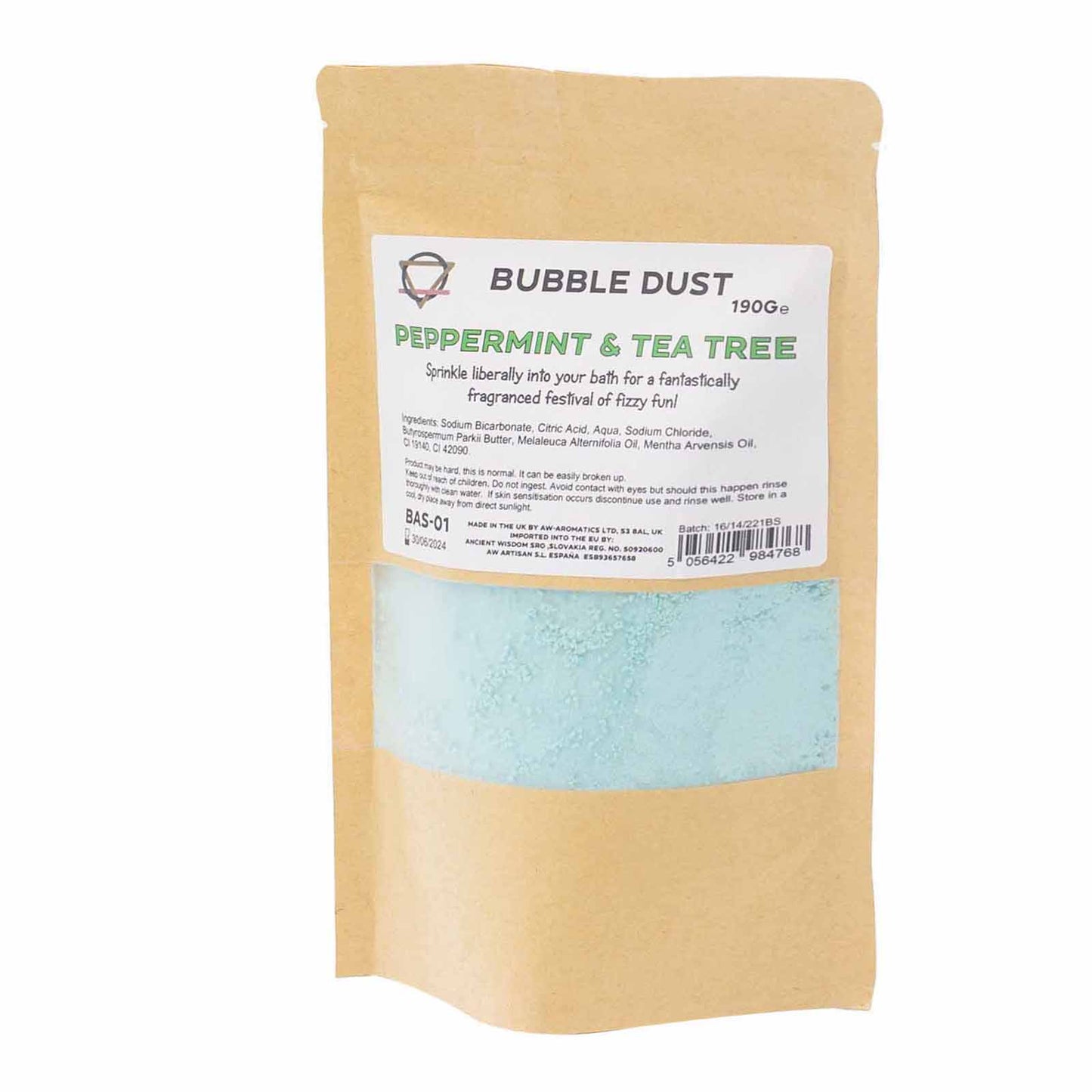 Poudre de bain à la menthe et à l'arbre à thé 190 g
