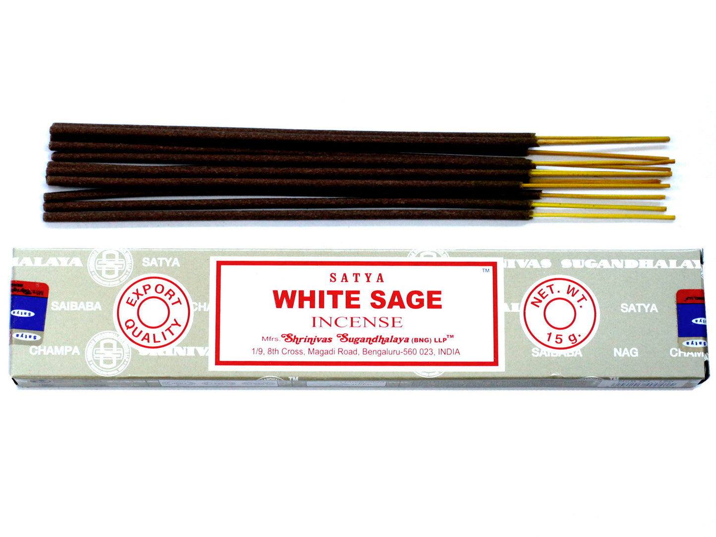 Bâtonnets d'encens Satya 15 g - Sauge blanche