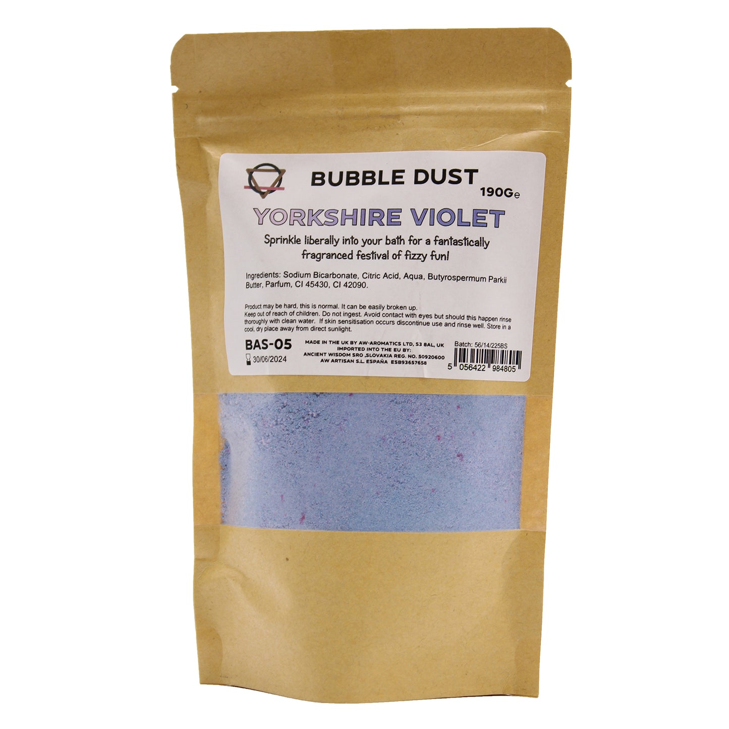 Poudre de bain à la violette du Yorkshire 190 g