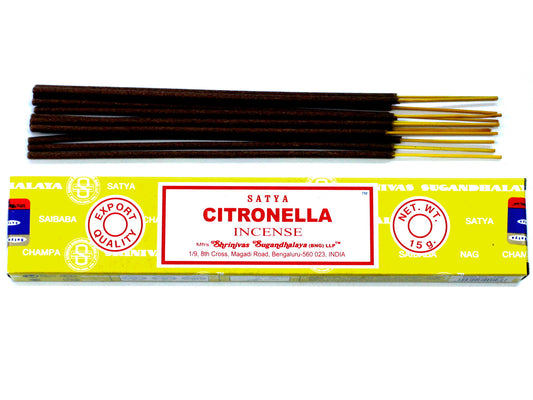 Bâtonnets d'encens Satya 15 g - Citronnelle