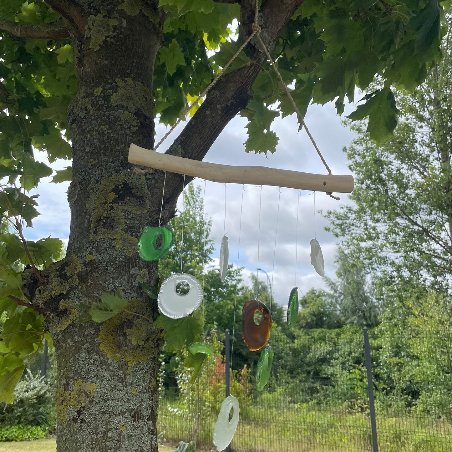 Windspiel aus recyceltem Glas - Sortiert