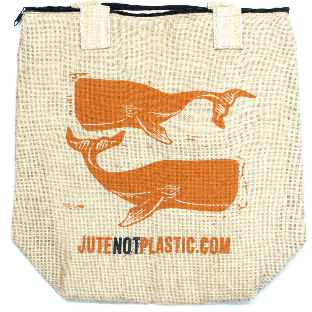 Sac en jute écologique - Deux baleines (4 modèles assortis)