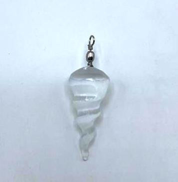 Pendentif spirale en sélénite