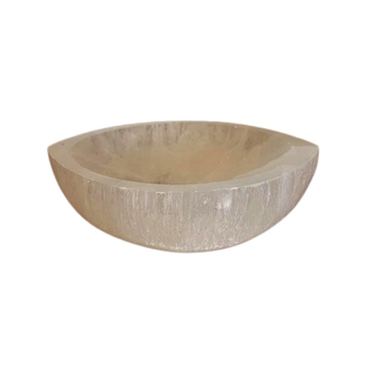 Bol en sélénite pour les yeux - 15 cm