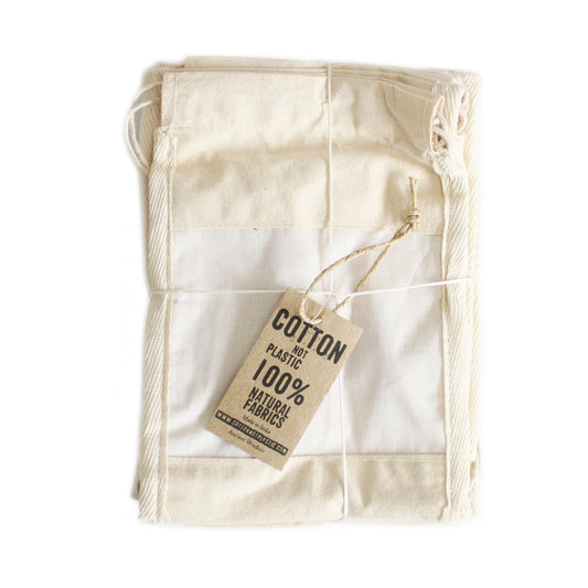 Sac à fenêtre en coton de taille moyenne - 21 x 15 cm