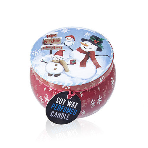 Bougie artistique en étain - Noël vintage - Orange épicée