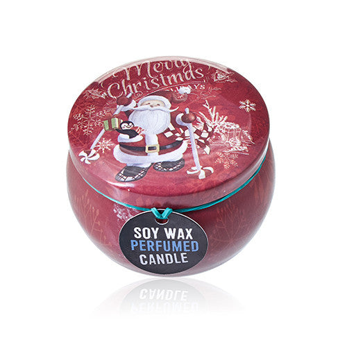 Bougie artistique en étain - Noël vintage - Orange épicée